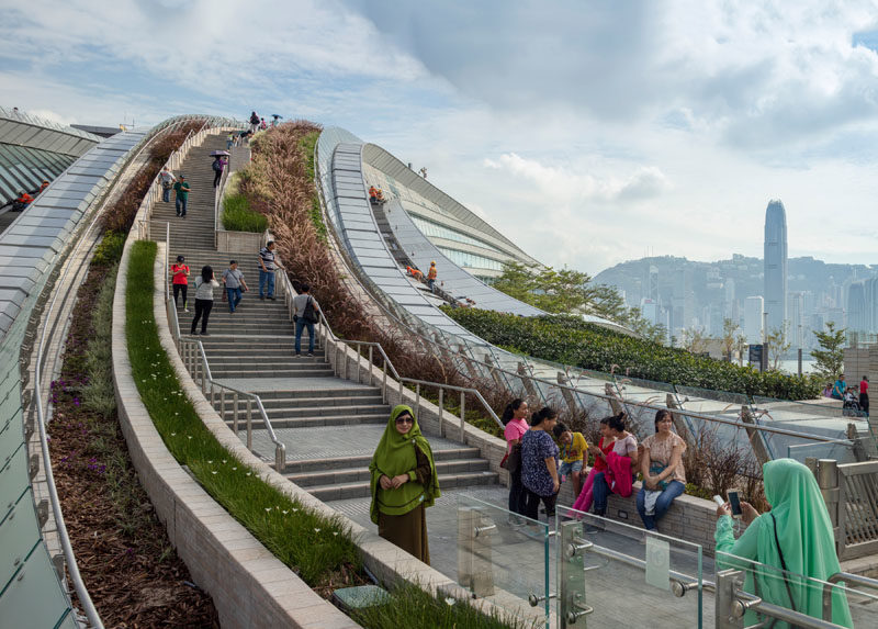 Конечная станция высокоскоростной железной дороги Западный Коулун в Гонконге, автор: Aedas # Landscaping # LandscapingIdeas #PublicSpaces