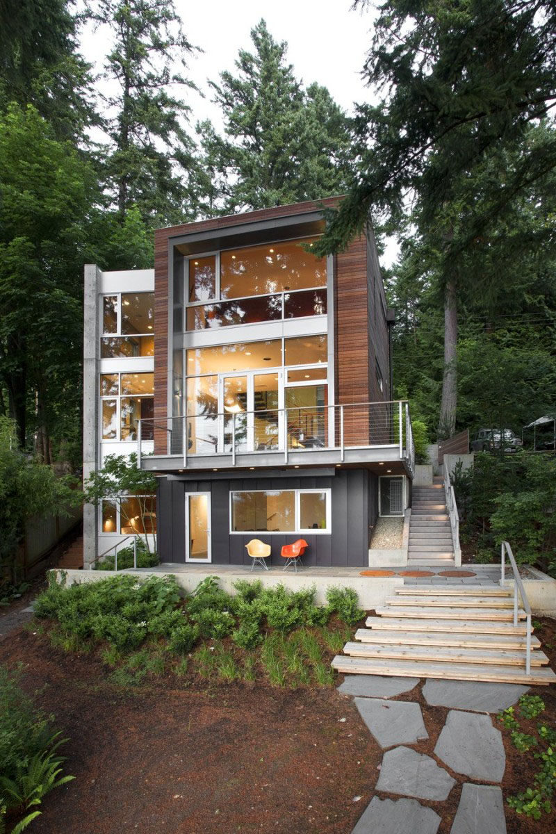 Резиденция Дорси на острове Бейнбридж в штате Вашингтон, спроектированная Coates Design.