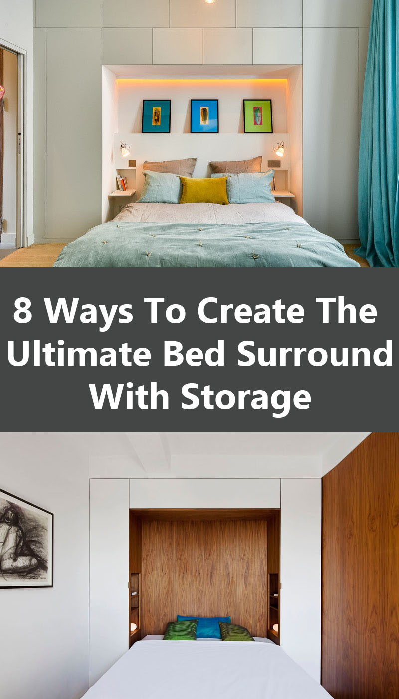 Идеи дизайна спальни - 8 способов создать идеальное окружение кровати с хранением //