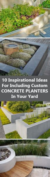 10 вдохновляющих идей для установки в ваш двор нестандартных бетонных горшков
