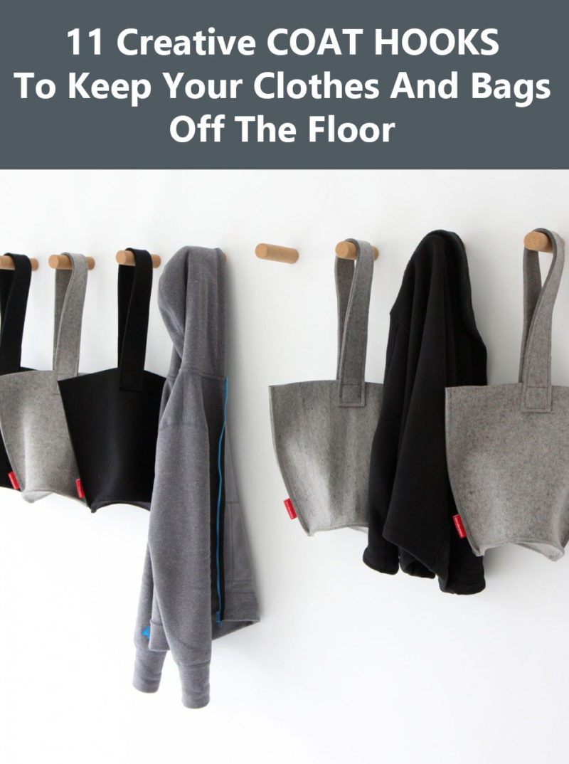 11 креативных крючков для одежды, чтобы ваша одежда и сумки не лежали на полу