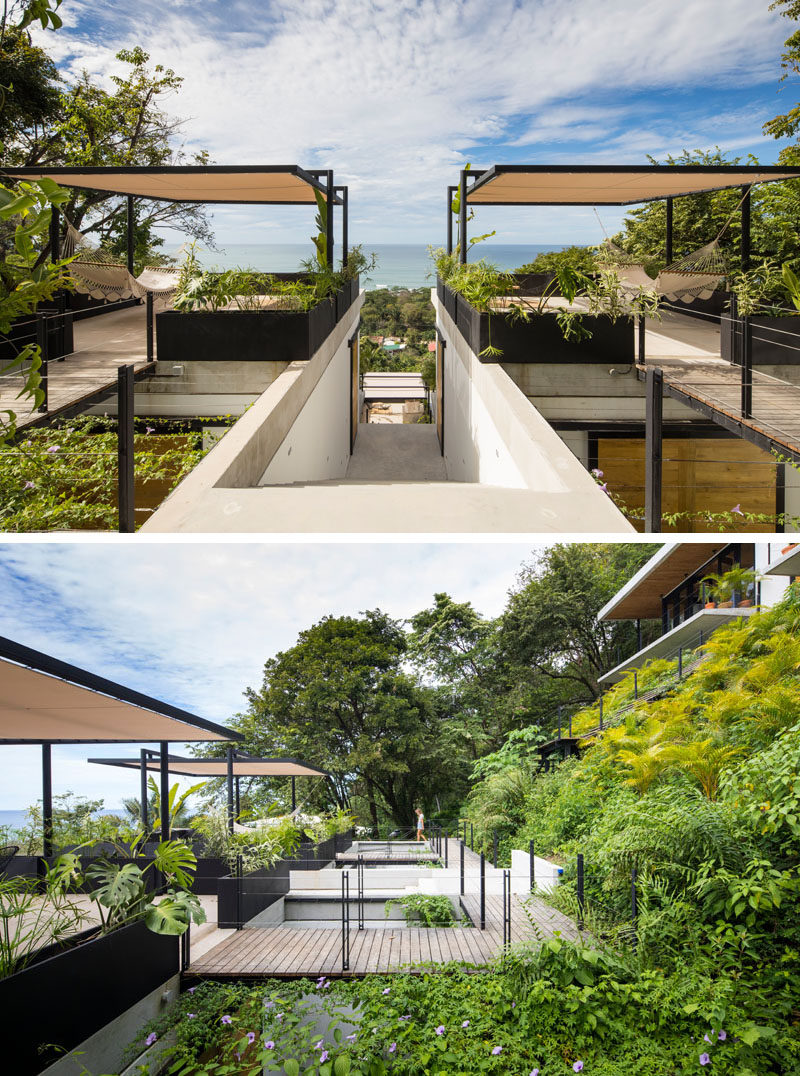 В каждом номере этого современного отеля в Коста-Рике есть собственная терраса на крыше с пышными растениями, тенью и мебелью из ротанга местного производства. #CostaRica #ModernHotel #HotelDesign 