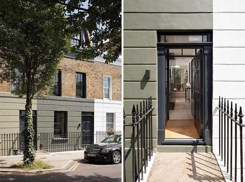 Архитектурная фирма Fraher & amp; Финдли спроектировал современный ремонт интерьера дома в Лондоне, Англия, а также заднюю пристройку, которая создает дополнительное жилое пространство. #HouseDesign 