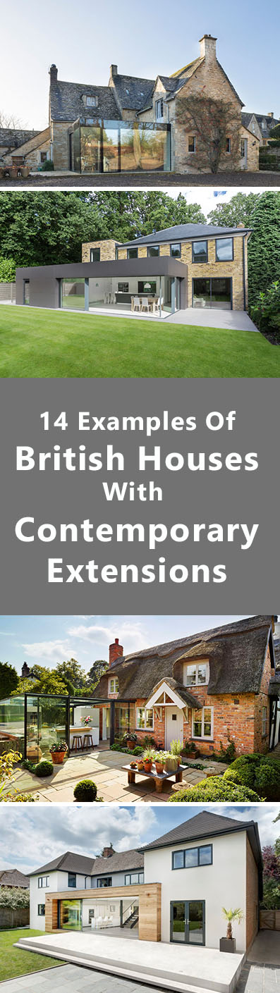 14 примеров британских домов с современными пристройками