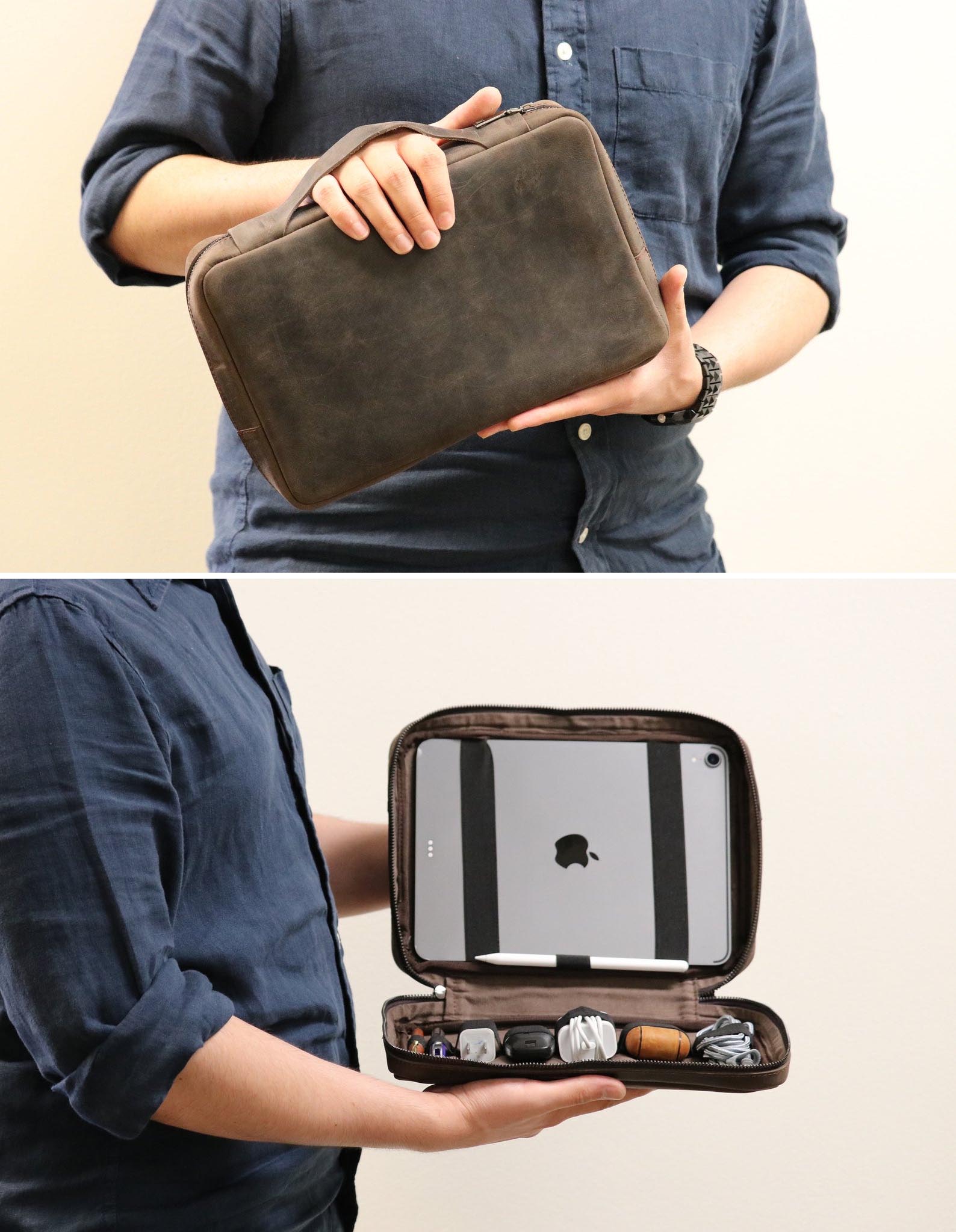 Идея подарка - Leather Travel Tech Organizer