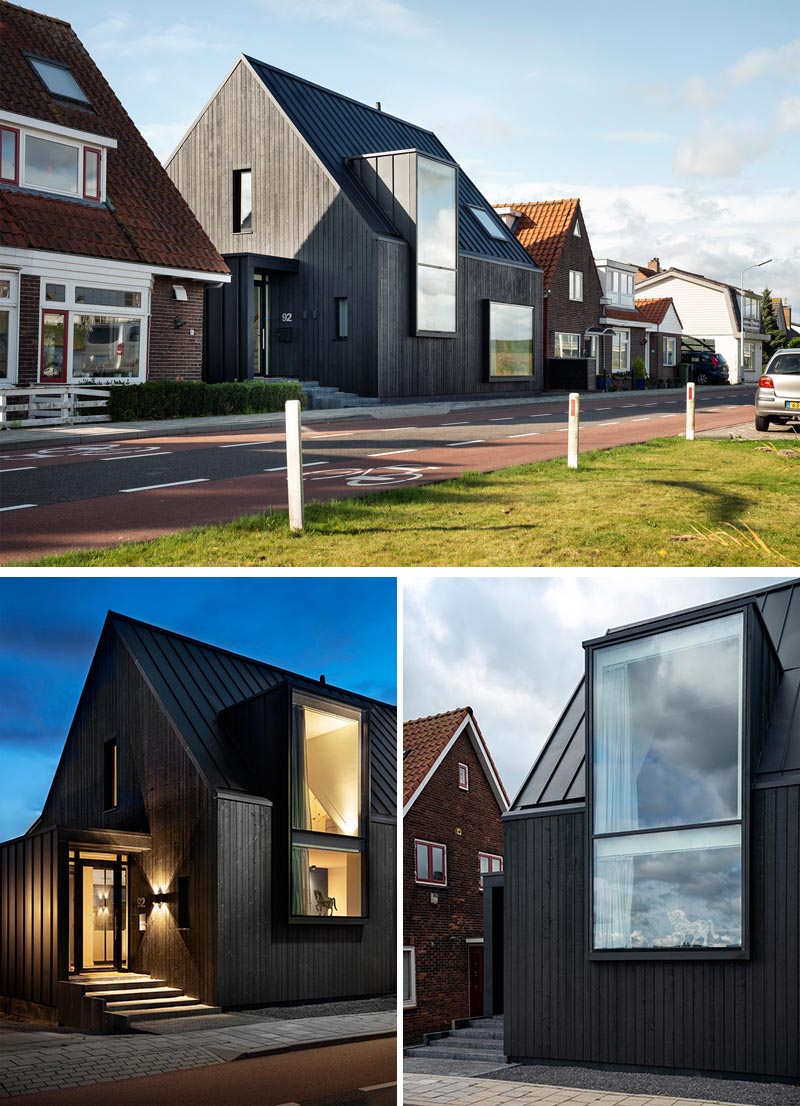 Внешний вид этого современного дома отличается черным деревянным вентилируемым фасадом в сочетании с черной металлической крышей. #BlackHouse #ModernBlackHouse # Архитектура