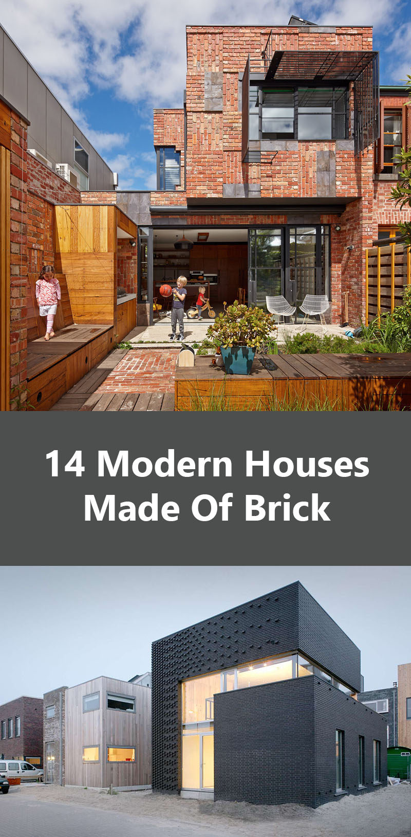 14 современных домов из кирпича