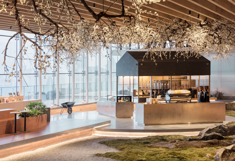  Nota Architects недавно завершили строительство новой кофейни Seesaw Coffee в Пекине, Китай, которая находится на территории книжного магазина. #CoffeeShop #Cafe # Пекин 