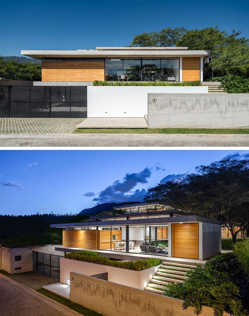 Gabriel Rivera Arquitectos завершил Tacuri House, современный дом в Кито, Эквадор, дизайн которого был вдохновлен окружающей природой. # Архитектура # Современный Дом