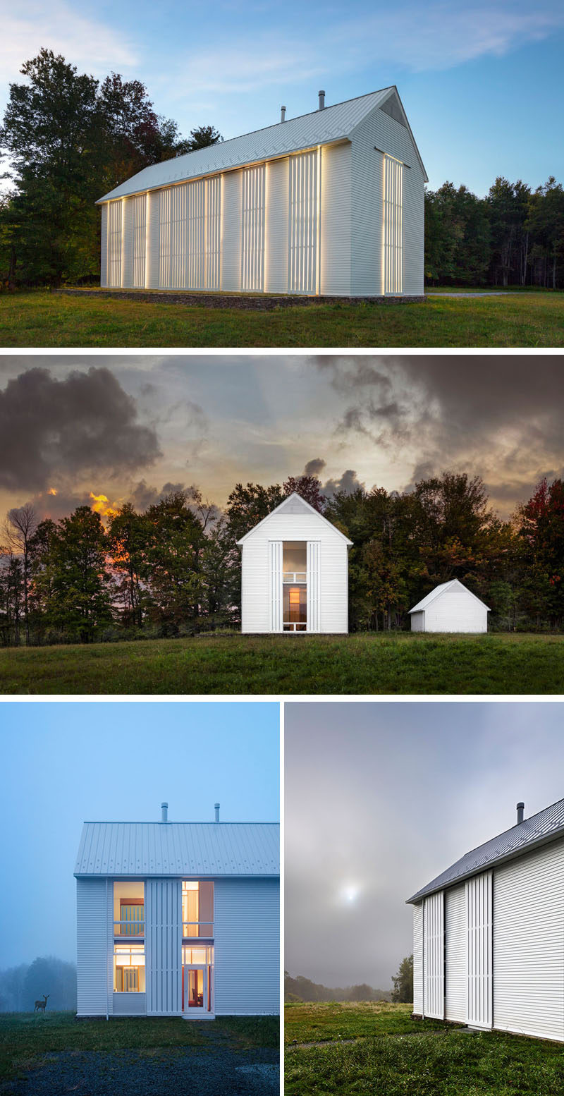 Компания Cutler Anderson Architects завершила строительство современного дома для большой семьи на ферме площадью 93 акра в северо-востоке Пенсильвании, которая была спроектирована так, чтобы вписаться в окружающее фермерское сообщество # Фермерский дом # Современная архитектура 