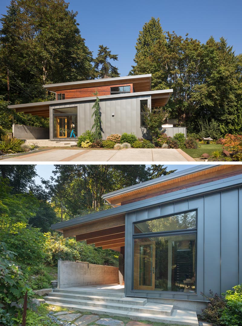 Компания Coates Design недавно завершила строительство дома в тихоокеанском северо-западном стиле на острове Бейнбридж в Вашингтоне, который выполнен из камня, бетона, дерева и металла. #ModernArchitecture #HouseDesign