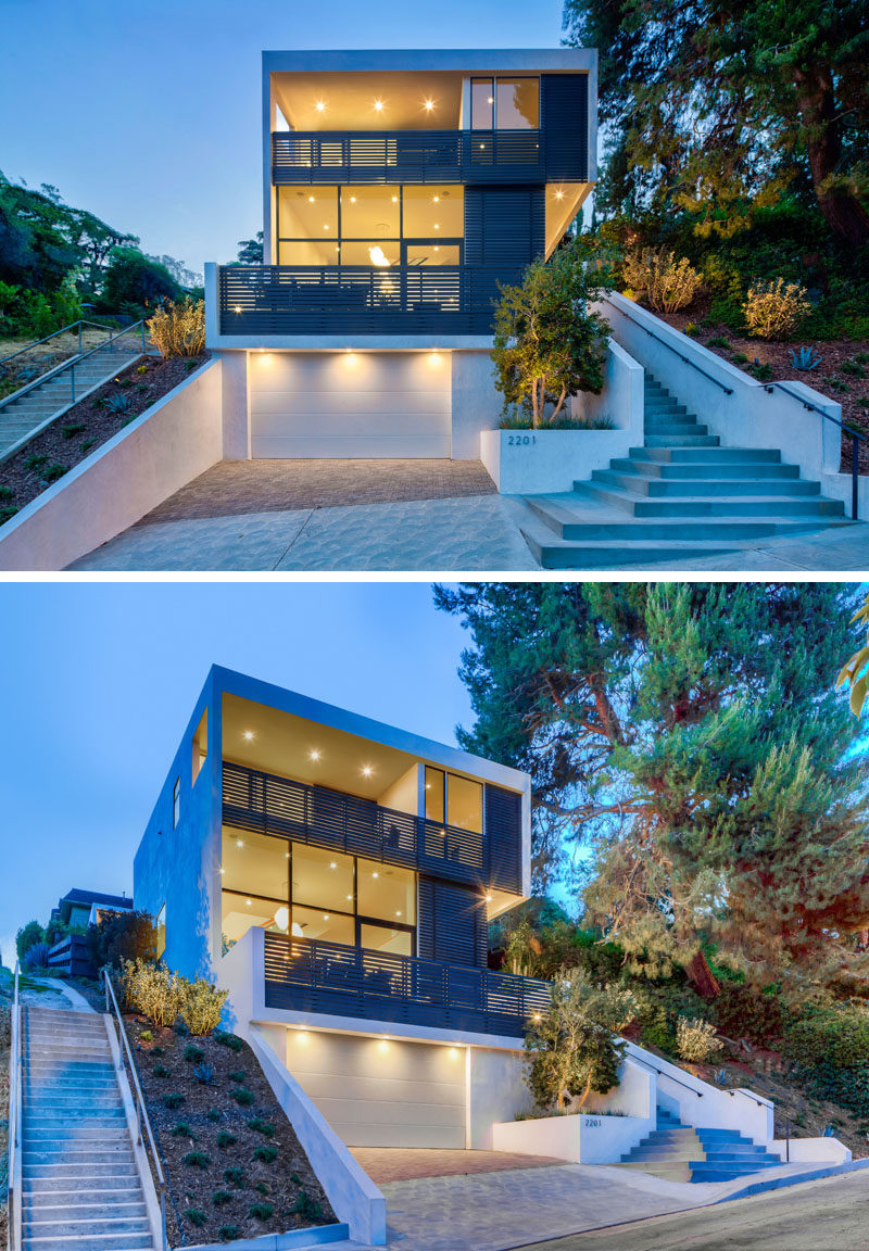 Aaron Neubert Architects, Inc. (ANX) недавно завершила строительство нового современного дома в Лос-Анджелесе, Калифорния, который расположен на склоне. #ModernHouse #HouseDesign #ModernArchitecture