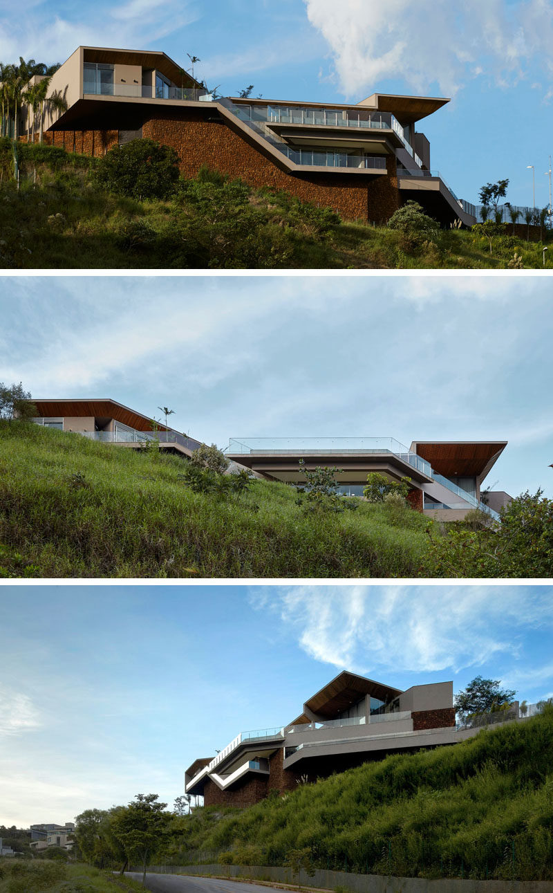  Анастасия Аркитетос спроектировала новый современный дом в Нова Лима, горном городке недалеко от Белу-Оризонти, Бразилия. #ModernHouse # Архитектура 