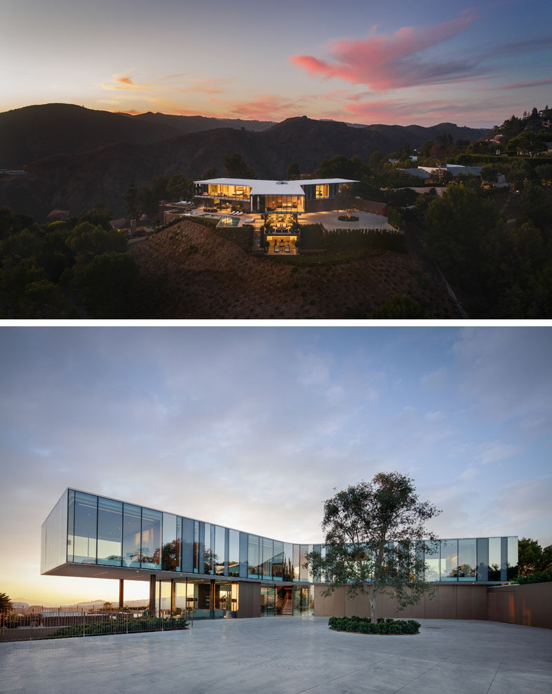  SPF: архитекторы (SPF: a) недавно завершили строительство комплекса Orum Residence, трехуровневого дома в Бель-Эйр, Калифорния, который принимает форму трехлопастного пропеллера. #ModernHouse #GlassWalls #ModernArchitecture 