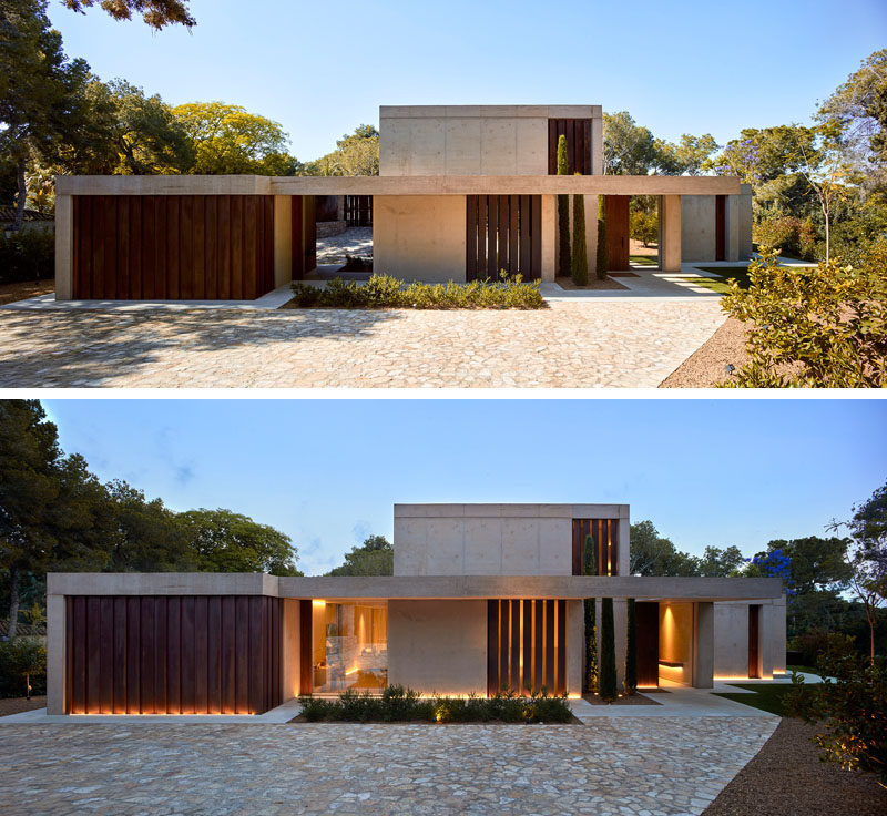 Архитектор Рамон Эстеве недавно завершил строительство этого современного дома, который находится на окраине Мадрида, Испания, в районе, полном лесов и сосен.