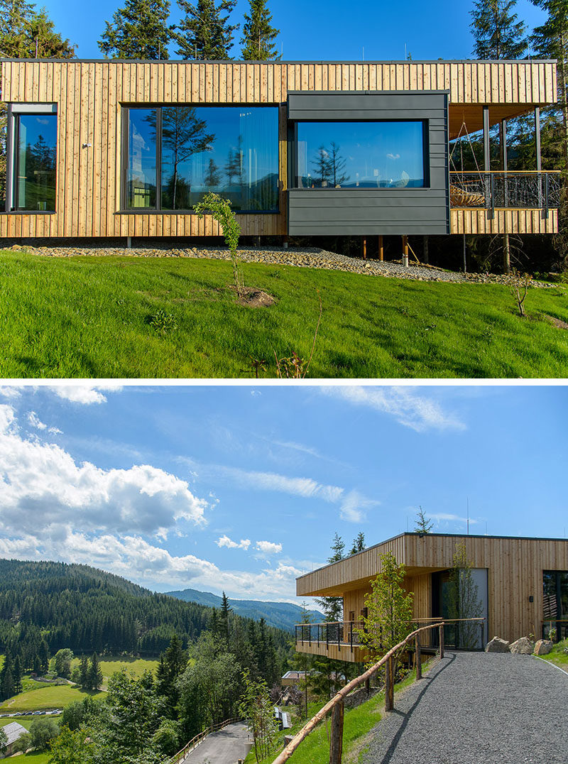  Компания Viereck Architekten разработала коллекцию «Горных шале Делюкс» в Австрии, вдохновленных птичьими гнездами, а интерьеры выполнены из переработанных сельскохозяйственных материалов. #ModernChalet # Архитектура 