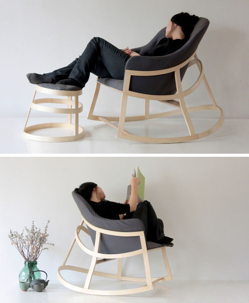 Минималистичный дизайн этого современного кресла-качалки делает его идеальным дополнением к любому уголку для чтения. # МодернКресло # Кресло # СидениеДизайн # МебельныйДизайн