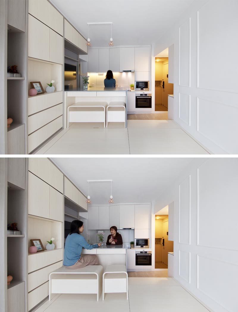 Студия Sim-Plex Design недавно завершила интерьер современной небольшой квартиры в Гонконге, площадь которой составляет 492 квадратных фута. #SmallApartment #ApartmentDesign