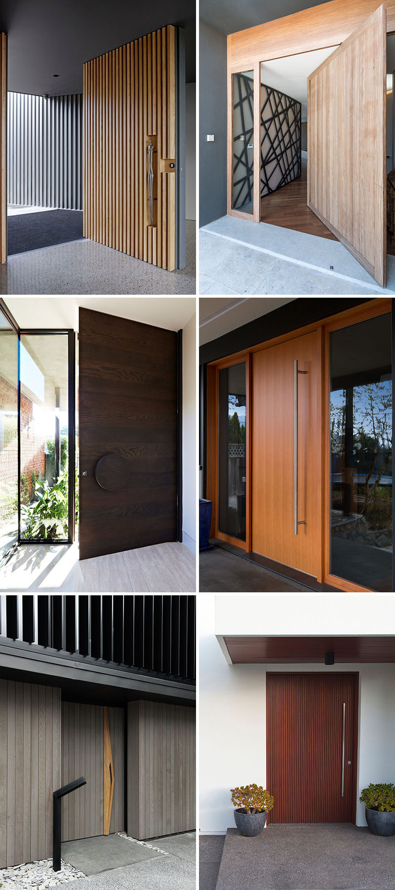 Вот 13 вдохновляющих примеров современных деревянных дверей, которые добавляют привлекательности и тепла этим современным домам.