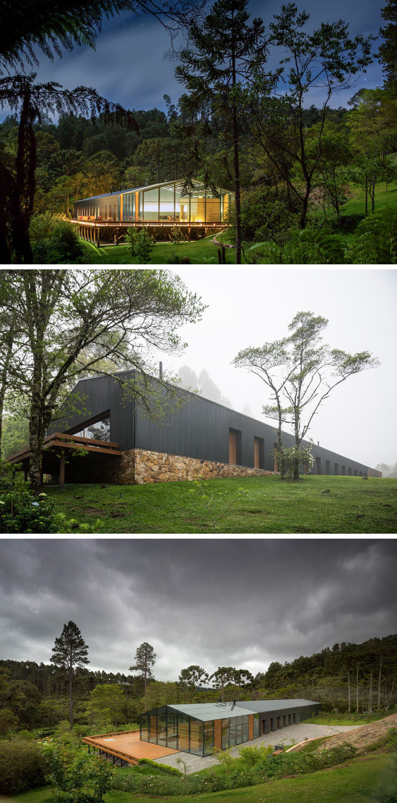 18 Современный дом в лесу // Этот дом высоко в бразильских горах окружен пышным тропическим лесом, чтобы обеспечить максимально здоровый воздух. #ModernHouse #ModernArchitecture #HouseInForest #HouseDesign