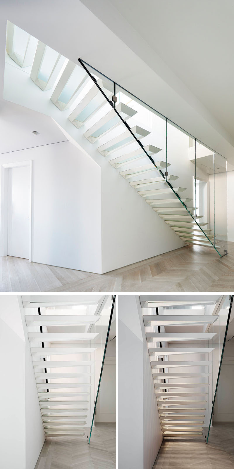 Идея современного дизайна лестницы - эти лестницы были вдохновлены форма складывания бумаги. 