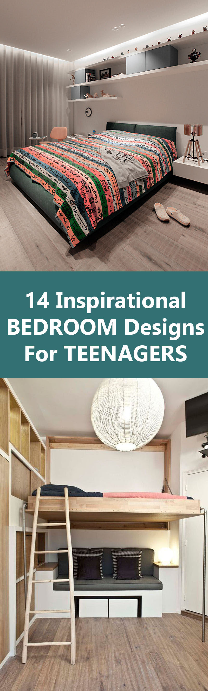 14 вдохновляющих спален для подростков