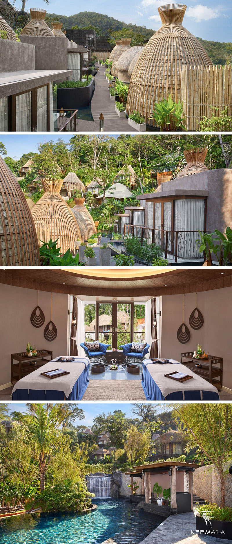 Идея для путешествий - курорт Keemala на Пхукете, Таиланд, предлагает роскошные удобства, включая спа и большой бассейн с баром у кромки бассейна.